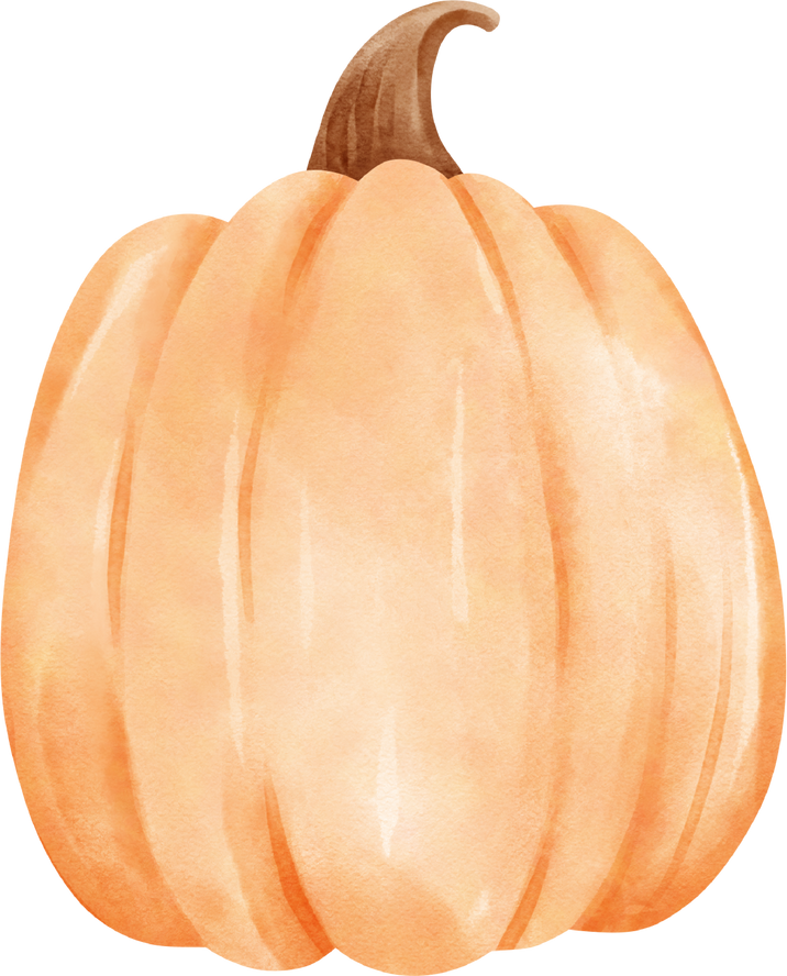 Orange pastel pumpkin illustration