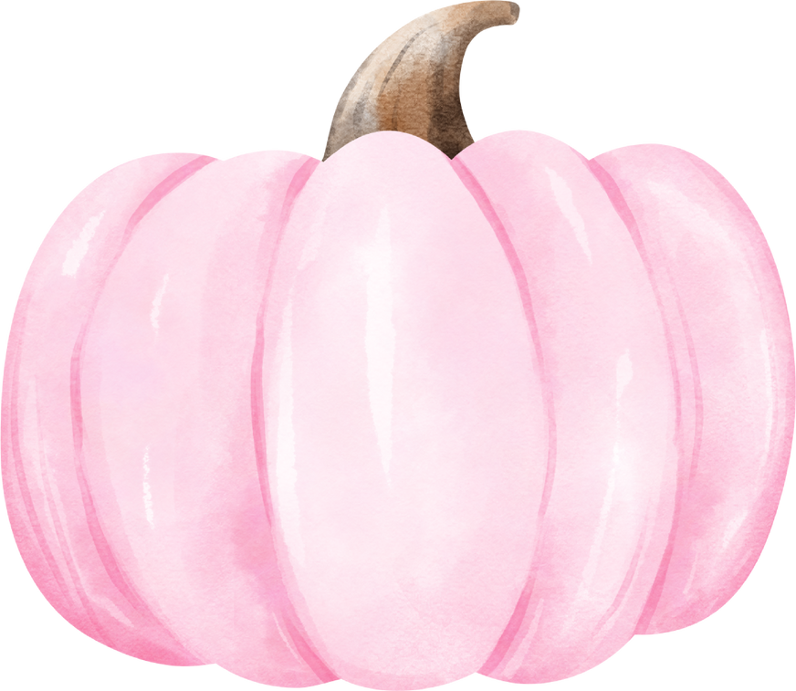 Pink pastel pumpkin illustration